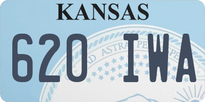 KS license plate 620IWA