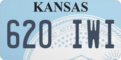 KS license plate 620IWI