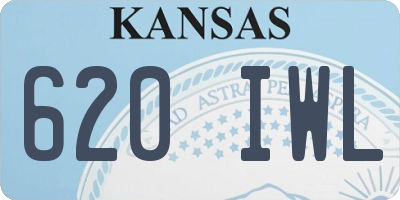 KS license plate 620IWL
