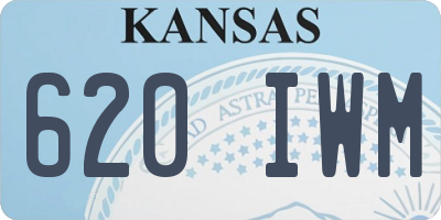 KS license plate 620IWM