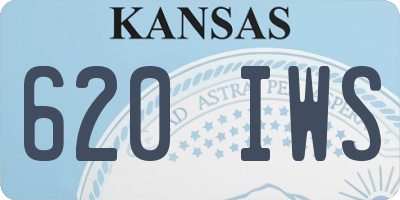 KS license plate 620IWS