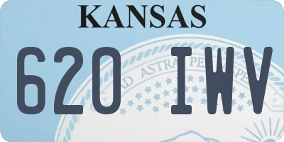 KS license plate 620IWV
