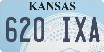 KS license plate 620IXA