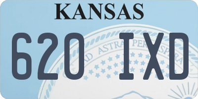 KS license plate 620IXD