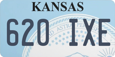 KS license plate 620IXE