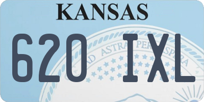 KS license plate 620IXL