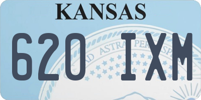 KS license plate 620IXM