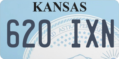 KS license plate 620IXN