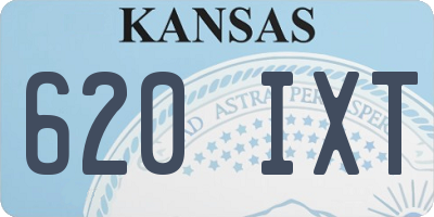 KS license plate 620IXT
