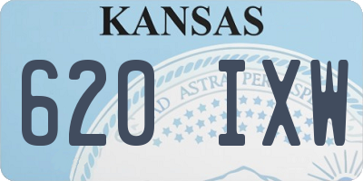 KS license plate 620IXW