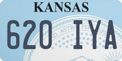 KS license plate 620IYA