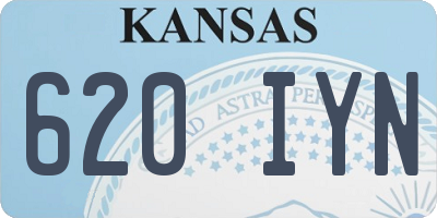 KS license plate 620IYN