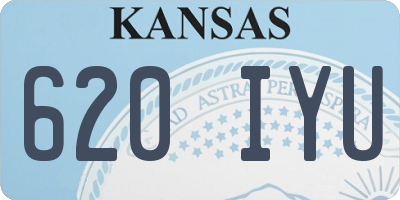 KS license plate 620IYU