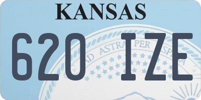 KS license plate 620IZE