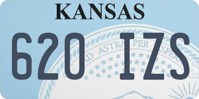 KS license plate 620IZS