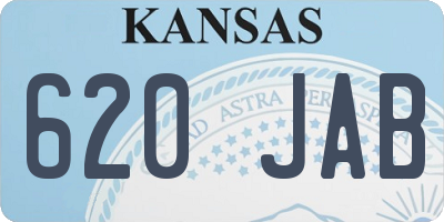 KS license plate 620JAB
