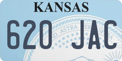 KS license plate 620JAC