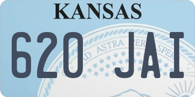 KS license plate 620JAI