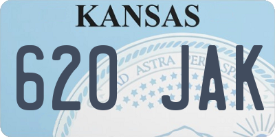 KS license plate 620JAK