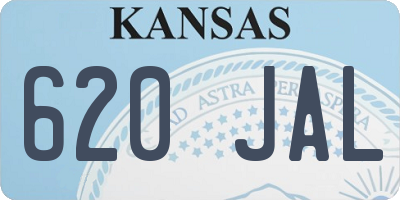 KS license plate 620JAL