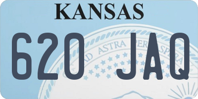 KS license plate 620JAQ