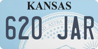 KS license plate 620JAR
