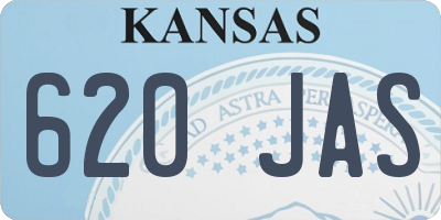 KS license plate 620JAS