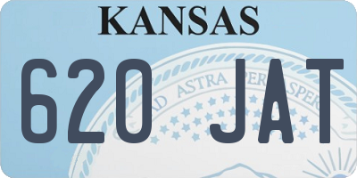 KS license plate 620JAT