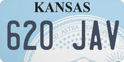 KS license plate 620JAV