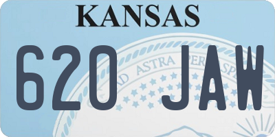 KS license plate 620JAW