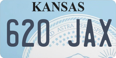 KS license plate 620JAX