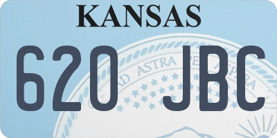 KS license plate 620JBC