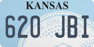 KS license plate 620JBI