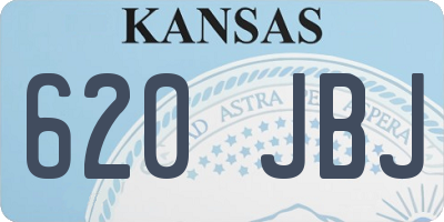 KS license plate 620JBJ