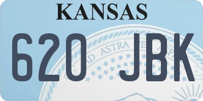 KS license plate 620JBK