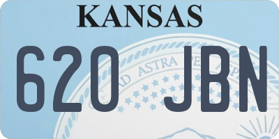 KS license plate 620JBN