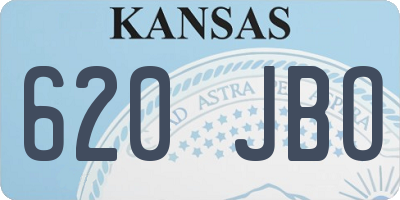 KS license plate 620JBO