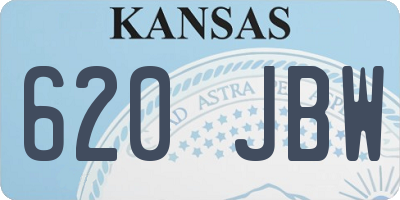 KS license plate 620JBW