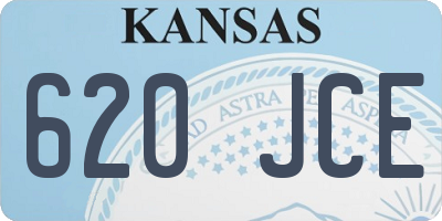 KS license plate 620JCE