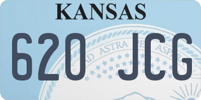 KS license plate 620JCG