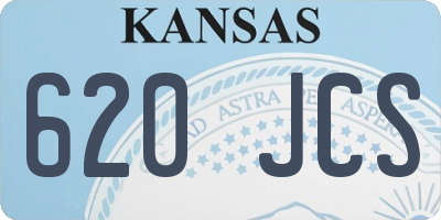 KS license plate 620JCS