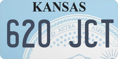 KS license plate 620JCT