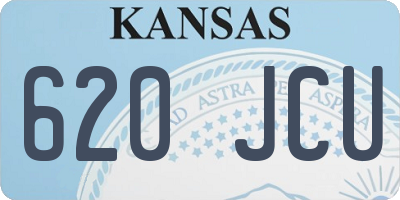 KS license plate 620JCU
