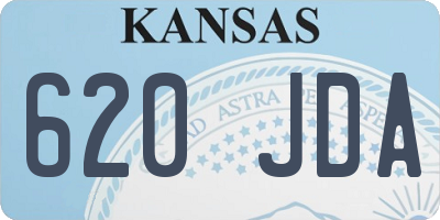 KS license plate 620JDA