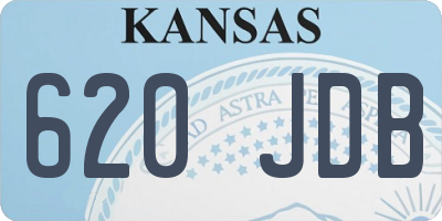 KS license plate 620JDB