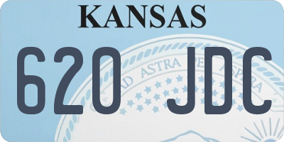 KS license plate 620JDC