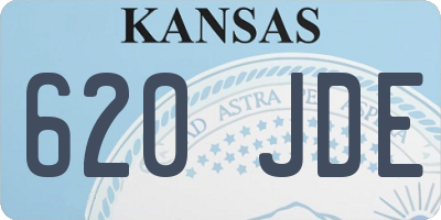 KS license plate 620JDE