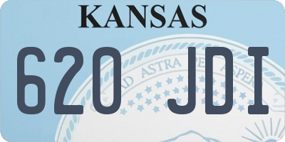 KS license plate 620JDI