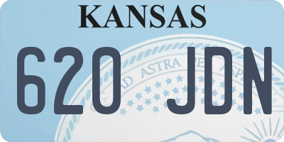 KS license plate 620JDN