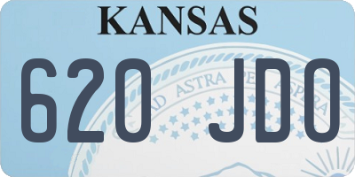 KS license plate 620JDO